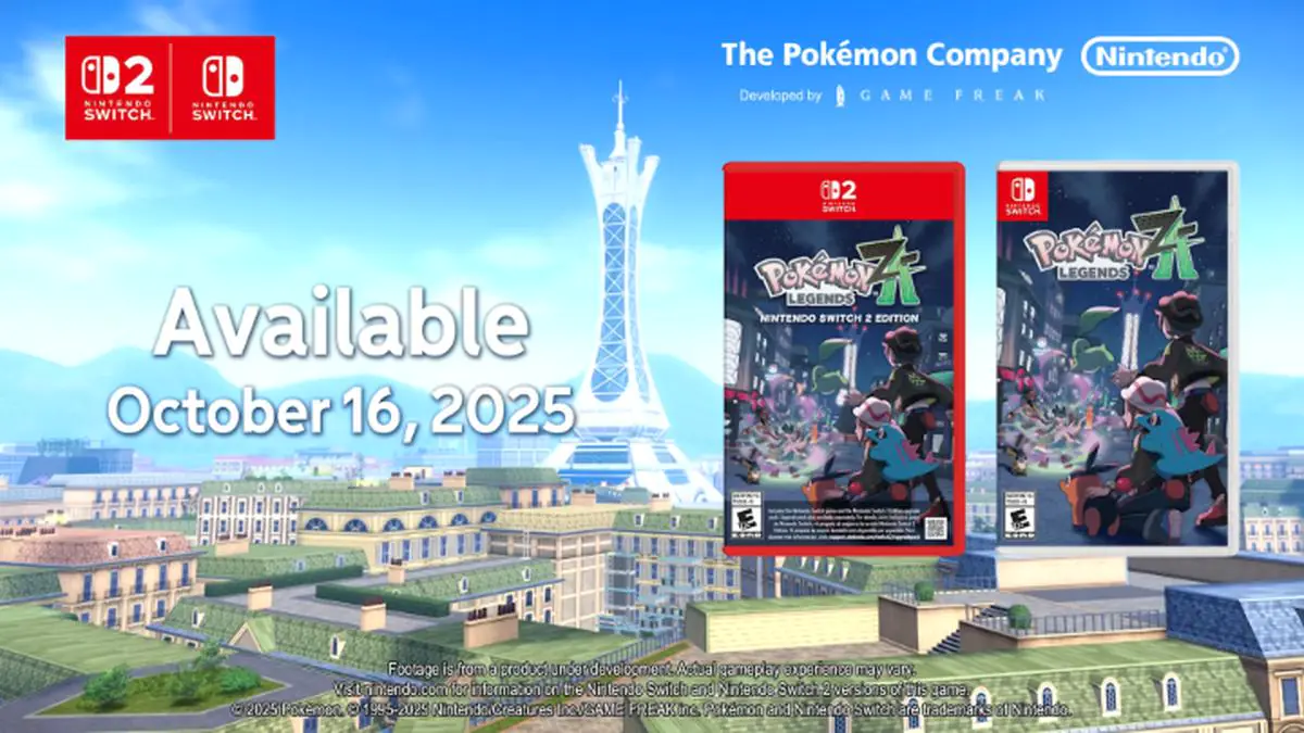 Pokemon Legends Z-A Release Date Revealed With Switch 2 Launch