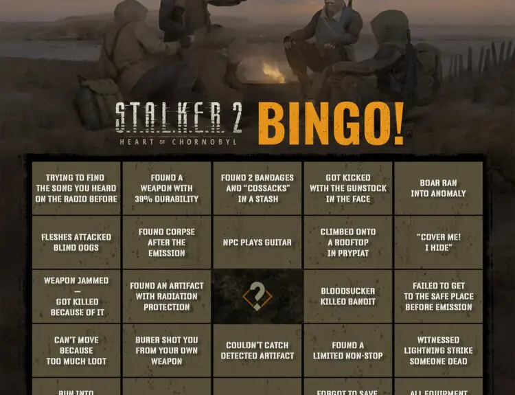 S.T.A.L.K.E.R. Zone Bingo Reveals Players' Wildest Gaming Moments