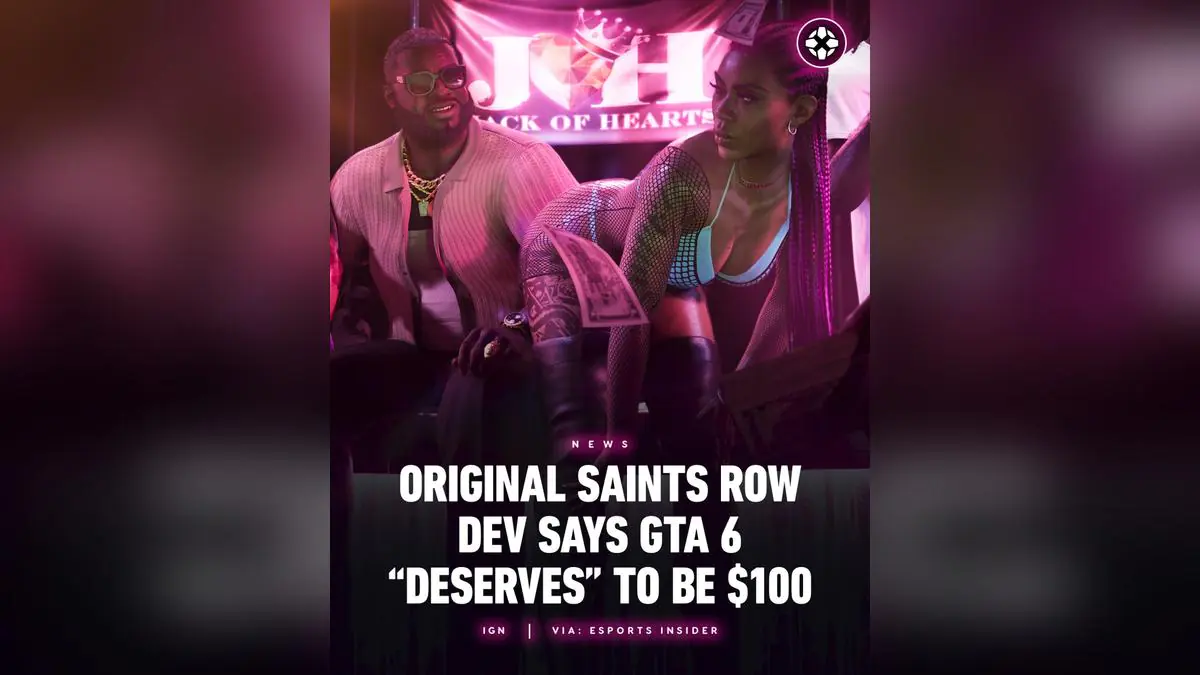 Saints Row Dev Says GTA 6 Deserves $100 Price Tag