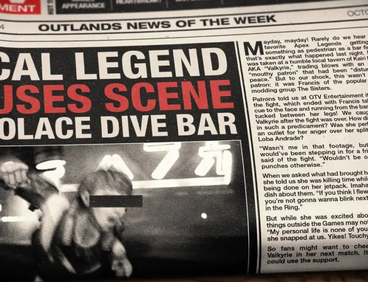 Valkyrie's Bar Brawl Sparks Apex Legends Lore and Buff Hype