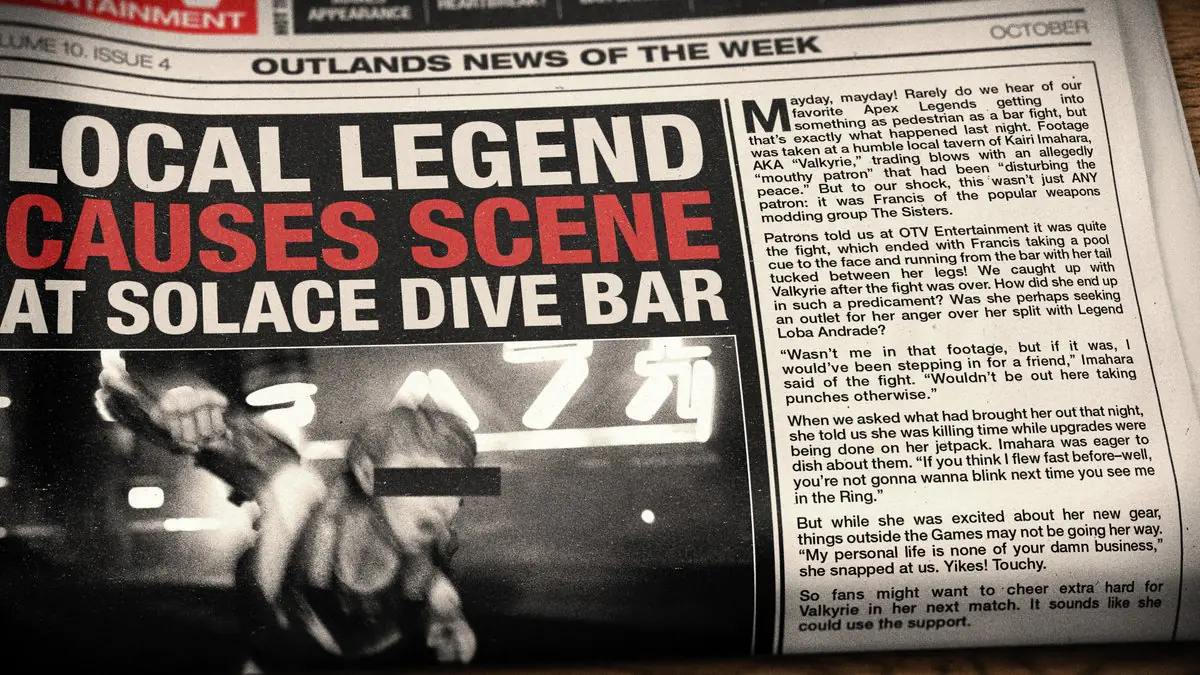 Valkyrie's Bar Brawl Sparks Apex Legends Lore and Buff Hype