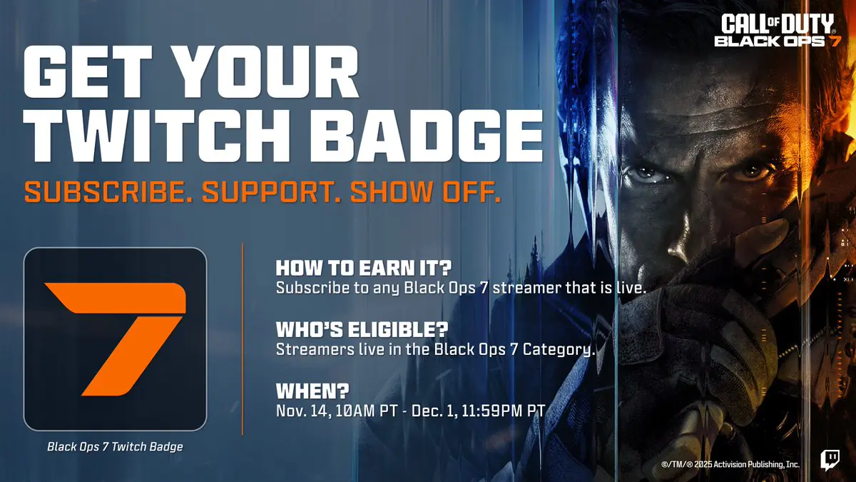 Call of Duty Black Ops 7 Twitch Badge Sparks Mixed Reactions From Gamers