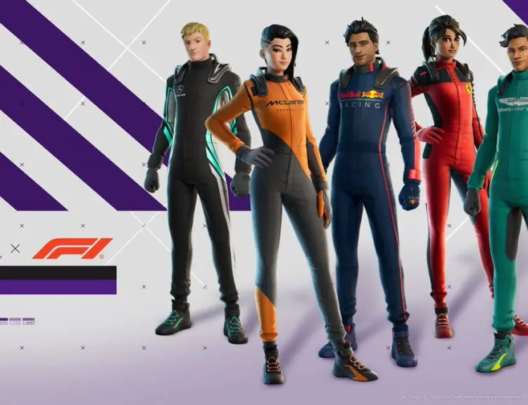 Fortnite Finally Drops Formula 1 Skins and Gamers Are Going Wild