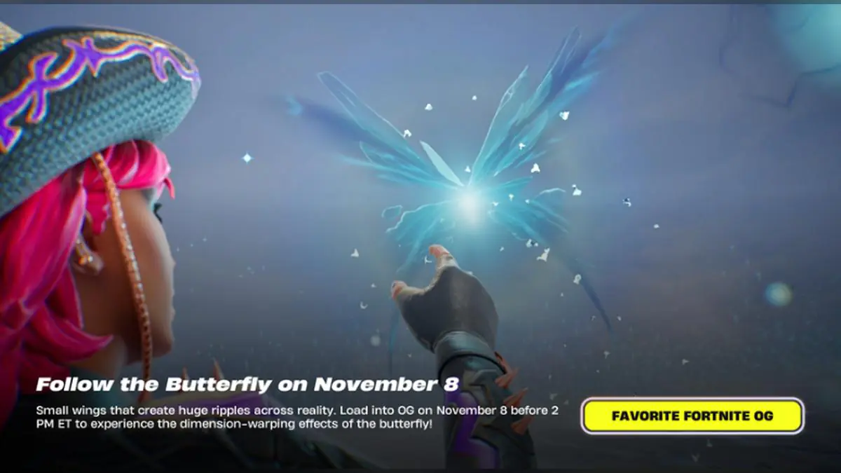 Fortnite OG Butterfly Event Brings Reality Warping Chaos November 8