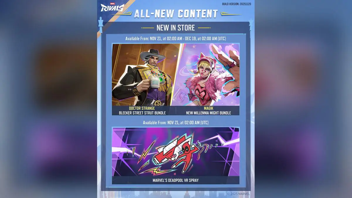 Marvel Rivals November 20th Patch Drops With No Downtime, But Players Demand Balance Changes