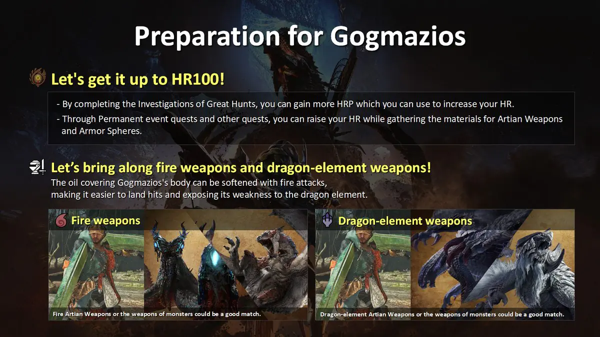 Monster Hunter's Gogmazios Returns in TU4 With Fiery New Mechanic