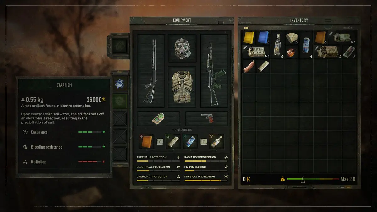 S.T.A.L.K.E.R. 2 Update 1.7 Shows Off New Inventory and Equipment Stats