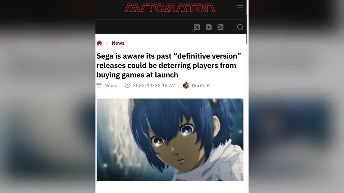 Sega Finally Admits Their Definitive Edition Strategy Is Hurting Game Sales