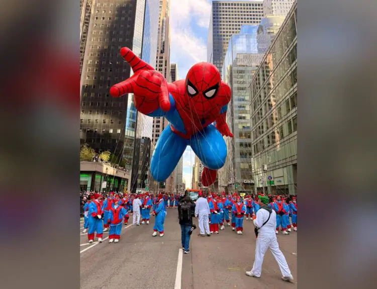 Spider-Man Swings Through Macy's Thanksgiving Day Parade in Epic NYC Moment