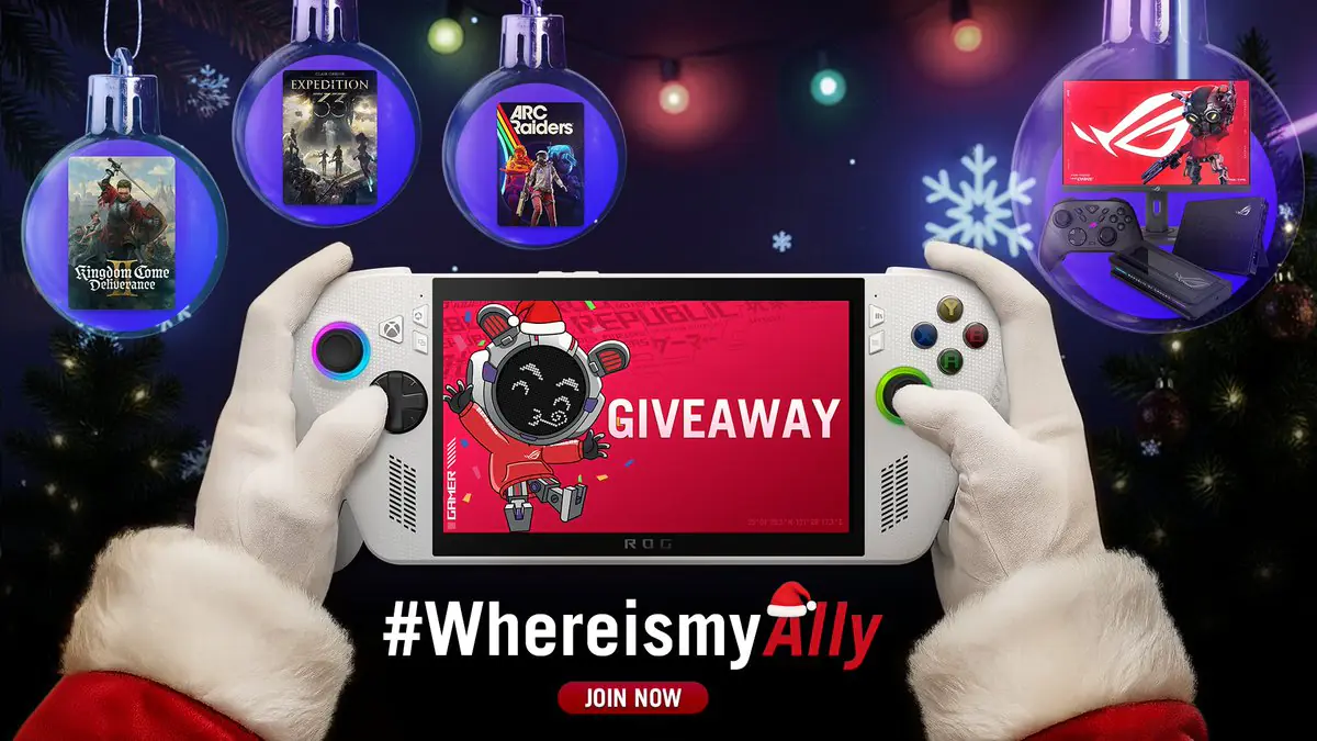 ASUS ROG Ally Giveaway Offers Power Bundles and 60 Game Codes