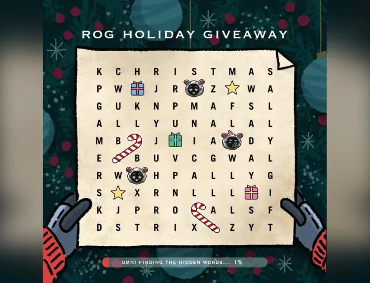 ASUS ROG's Christmas Giveaway Sparks Word Search Frenzy for Xbox Ally