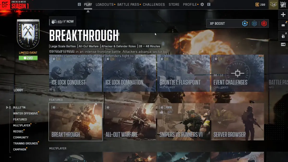 Battlefield 6's Season 1 Update Breaks The Game's Main Menu