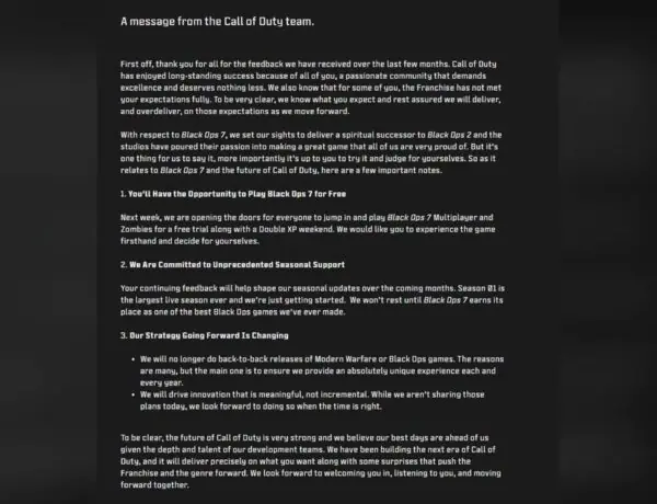 Call of Duty Shakes Up Release Schedule, No More Back-to-Back Modern Warfare or Black Ops