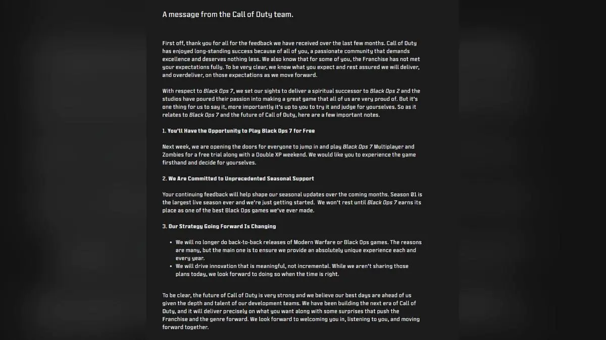 Call of Duty Shakes Up Release Schedule, No More Back-to-Back Modern Warfare or Black Ops