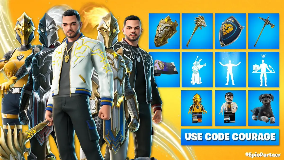 CouRageJD's Fortnite Icon Bundle Ends Today, Gamers React Wildly