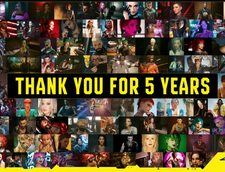 Cyberpunk 2077 Celebrates 5 Wild Years in Night City With a Massive Fan Tribute