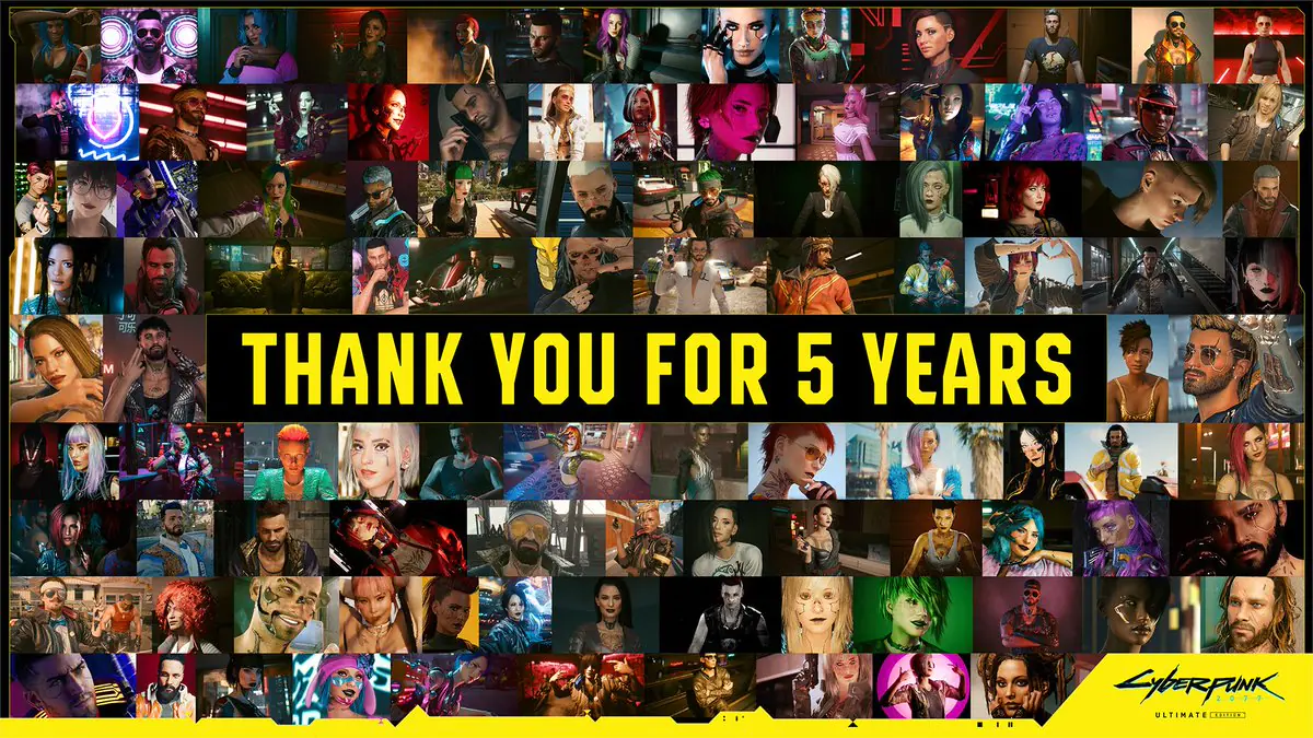 Cyberpunk 2077 Celebrates 5 Wild Years in Night City With a Massive Fan Tribute