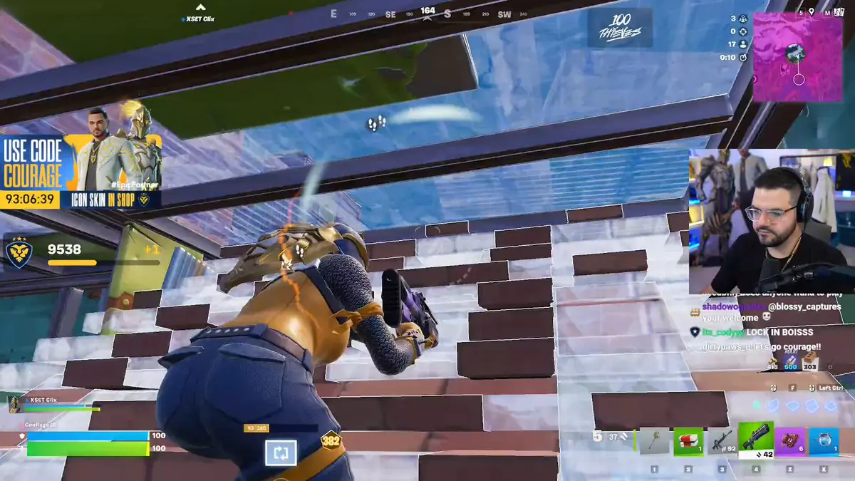 Fortnite Pro Clix Leaves CourageJD Stunned With Insane Building Skills