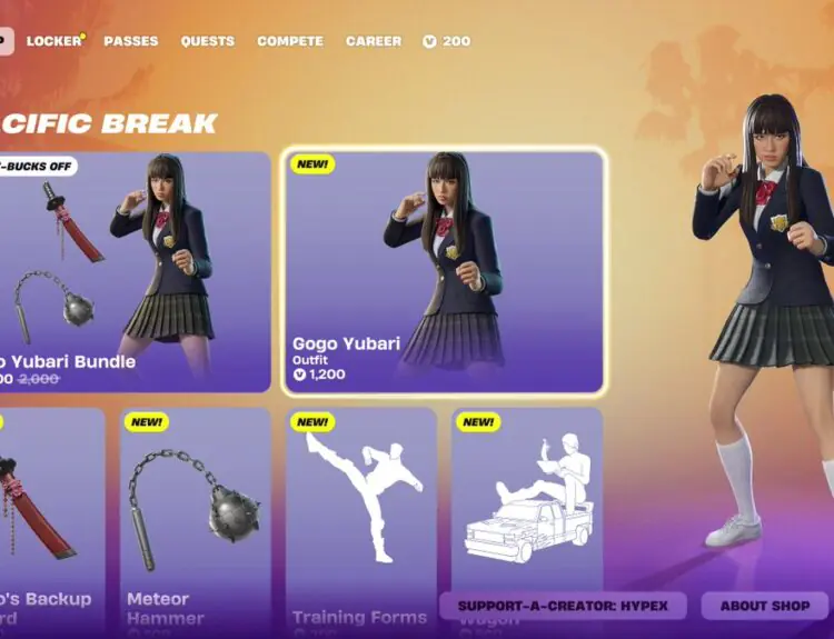 Fortnite's Gogo Yubari Skin Is Finally Here, But Players Are Mad About Servers