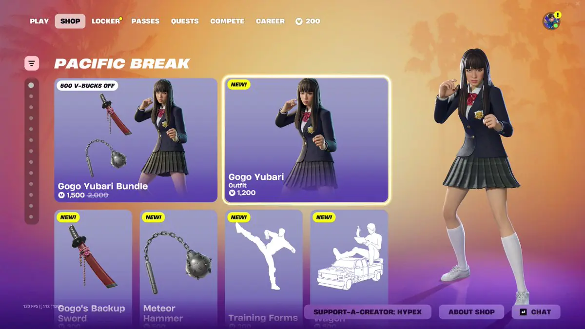 Fortnite's Gogo Yubari Skin Is Finally Here, But Players Are Mad About Servers