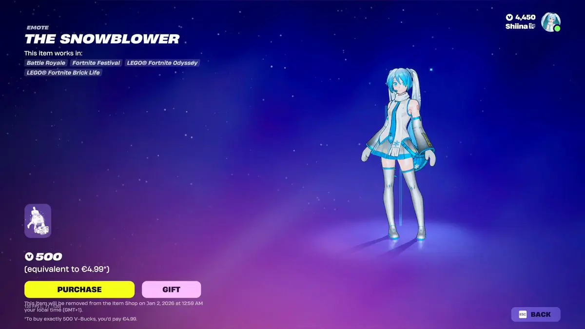 Fortnite's Snowblower Emote Finally Drops After Two Years of Waiting