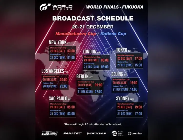 Gran Turismo World Series 2025 Nations Cup Finale is Tonight