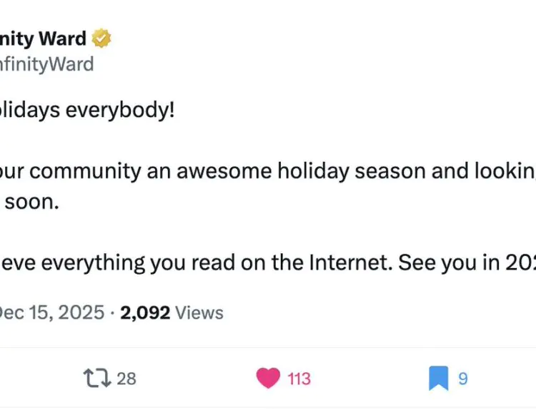 Infinity Ward Drops a Truth Bomb About Call of Duty Rumors