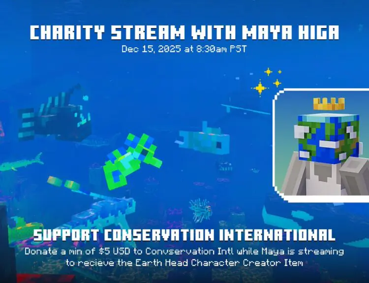 Maya Higa Teams Up With Minecraft For Exclusive Earth Head Charity Stream