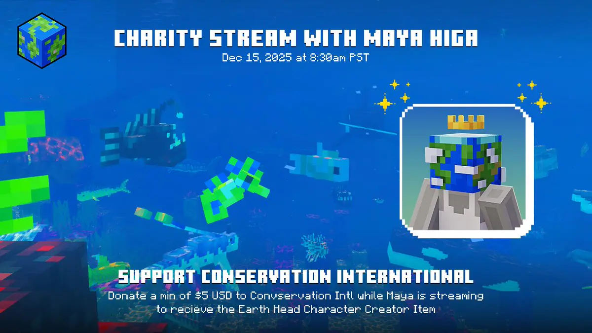 Maya Higa Teams Up With Minecraft For Exclusive Earth Head Charity Stream