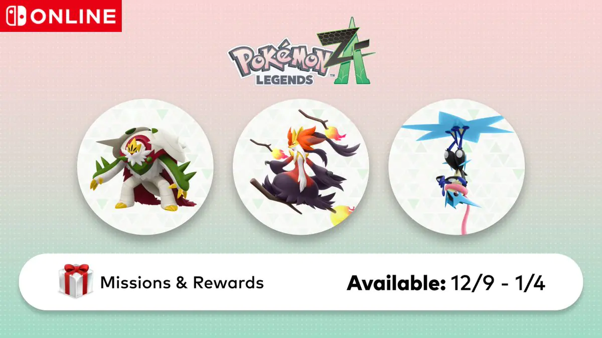Nintendo Offers Free Icons and Points for Pokemon Legends ZA Players, But Gamers Are Mixed