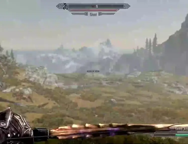 Skyrim Player Lands Insane Mile-Long Snipe on a Giant