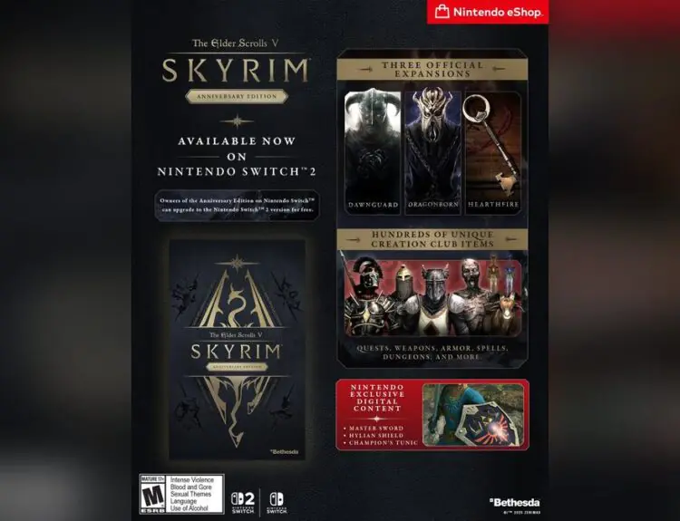 Skyrim's Nintendo Switch 2 Port Has Zelda Gear But Gamers Are Furious