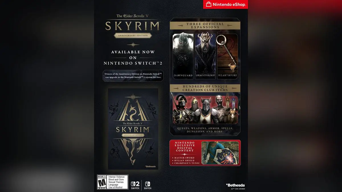 Skyrim's Nintendo Switch 2 Port Has Zelda Gear But Gamers Are Furious