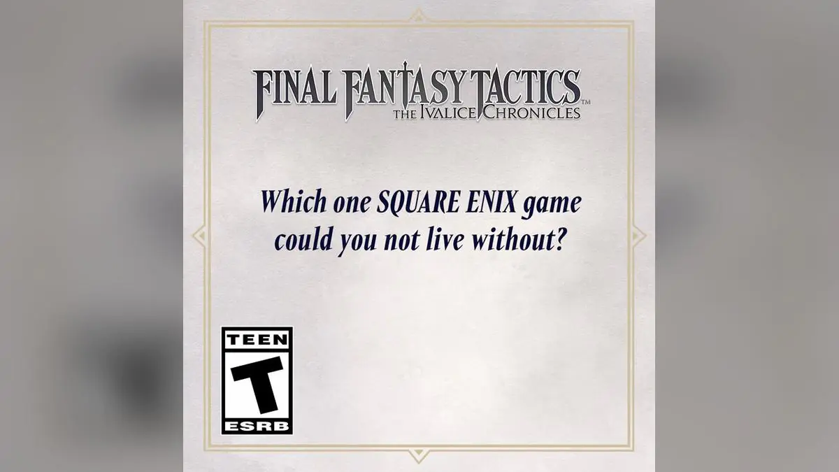 Square Enix Dev Reveals Her 'Can't Live Without' Game, Fans Go Wild