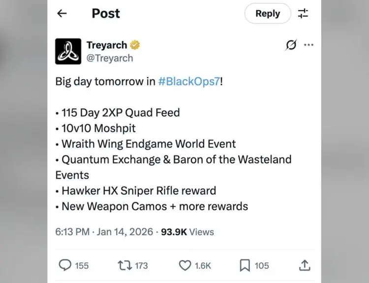 Call of Duty Black Ops 7 Gets Chaotic 10v10 Playlist for 115 Day