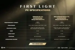 IO Interactive's 007 First Light PC Specs Spark Outrage Over 32GB RAM Demand