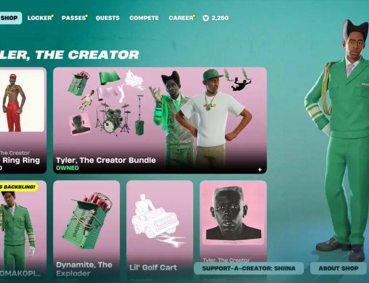 Tyler, The Creator Returns to Fortnite Item Shop, Sparking Wild Reactions