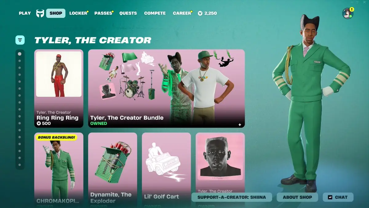 Tyler, The Creator Returns to Fortnite Item Shop, Sparking Wild Reactions