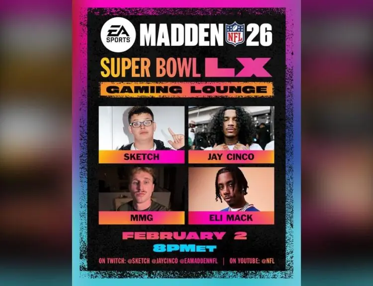 EA Madden NFL Gaming Lounge Returns for Super Bowl Opening Night Chaos