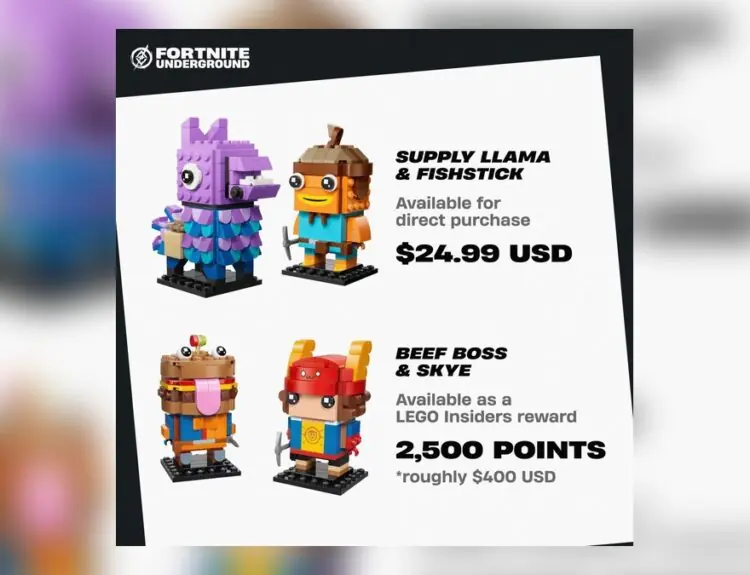 LEGO's New Fortnite BrickHeadz Require $400 Spend to Unlock