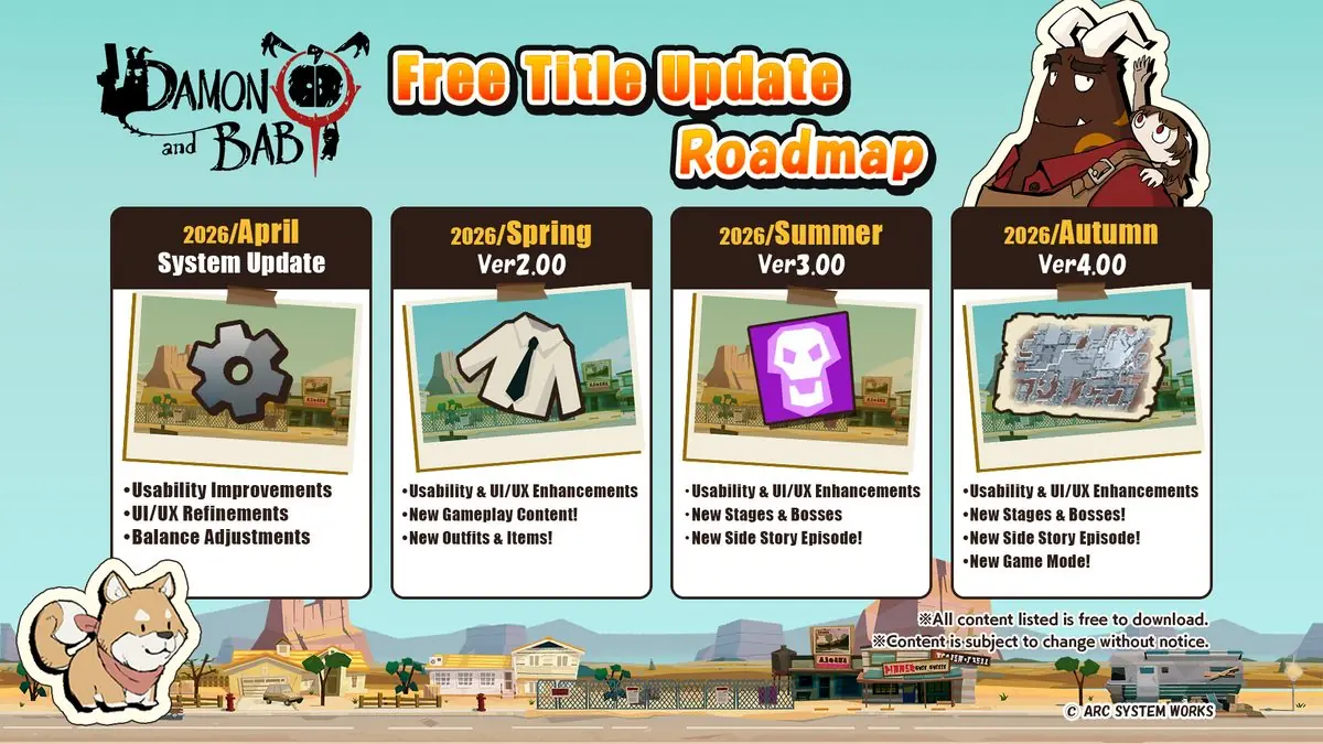 Arc System Works' DAMON and BABY Launches With Immediate Free Update Roadmap