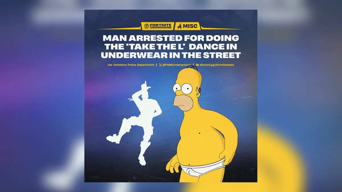 Drunk Man Arrested After Performing Fortnite 'Take The L' Dance on Road