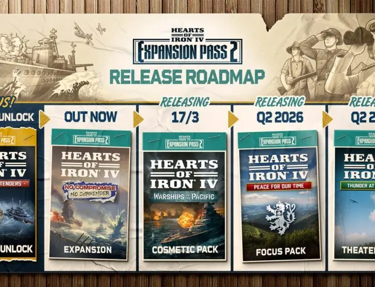Hearts of Iron IV Sets Sail with Warships of the Pacific Cosmetic Pack This March
