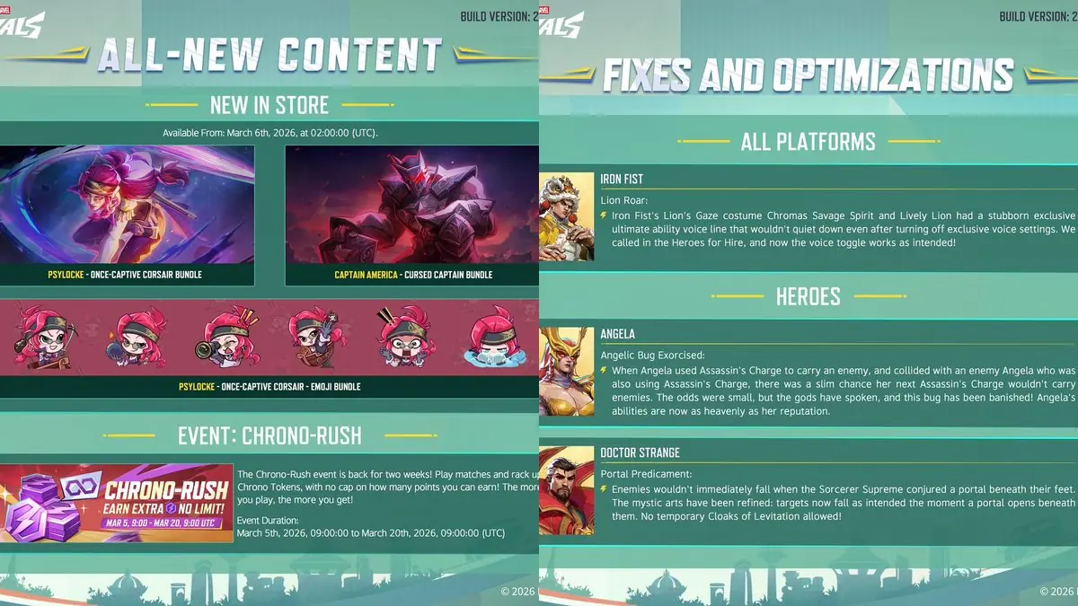 Marvel Rivals Shows How Game Updates Should Work With New Patch