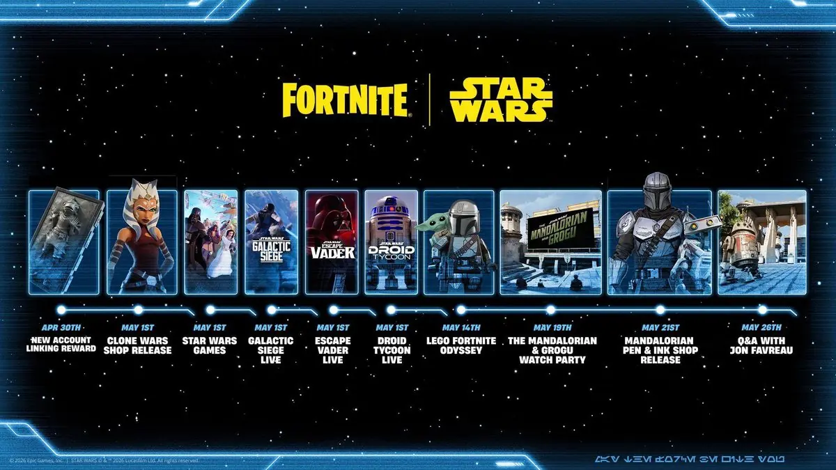Fortnite Gets Month-Long Star Wars Event With Clone Wars Skins and Movie Preview