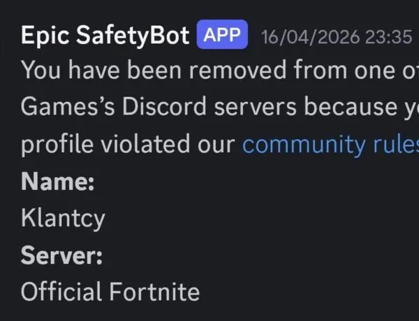 Fortnite Player Gets Banned for Having a Real Name That Triggers Discord Bots