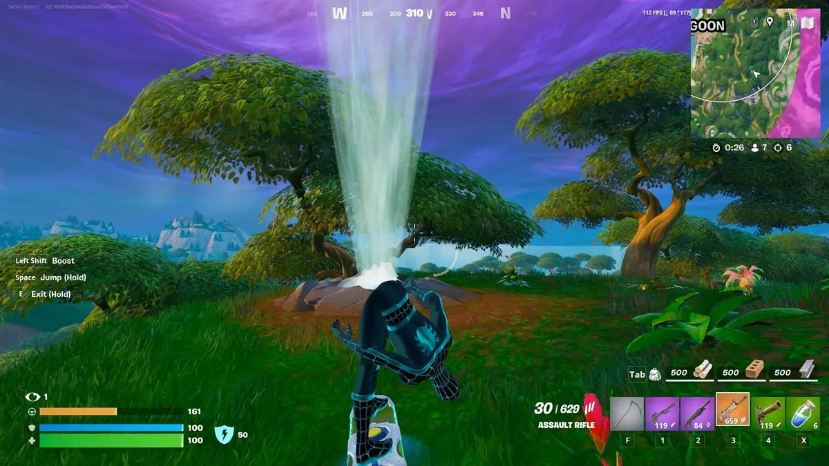 Fortnite Player Hits Insane Shot After Hoverboard Glitch