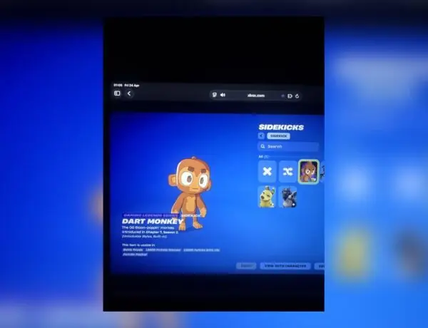 Fortnite x BTD6 Crossover Blocks Dart Monkey Name Customization