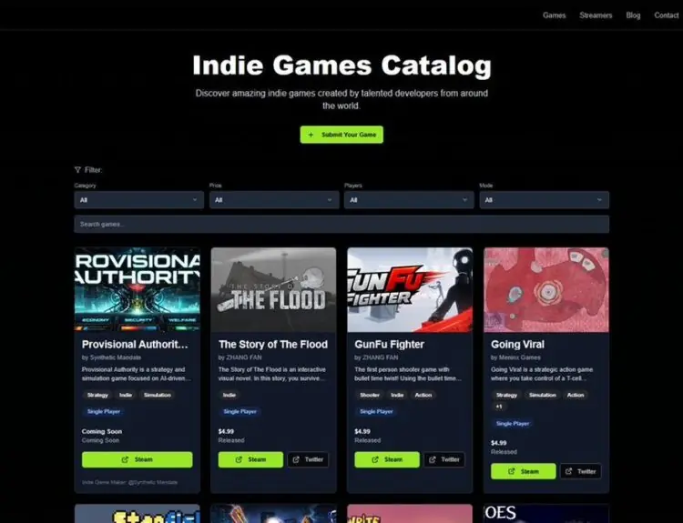 GamefolioGG Launches New Indie Game Catalog as Battle for Developer Visibility Intensifies