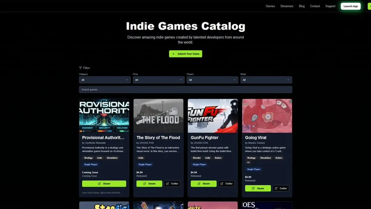 GamefolioGG Launches New Indie Game Catalog as Battle for Developer Visibility Intensifies
